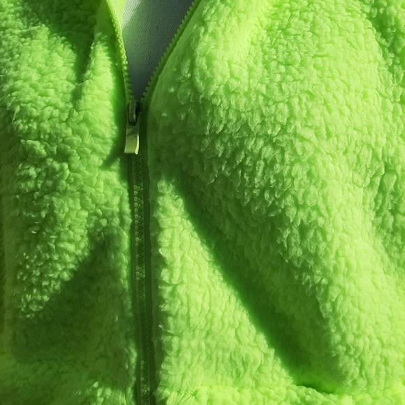 🆕️ LAST 1! Neon Full Zip Sherpa Hoodie Jacket - Picture 5 of 8